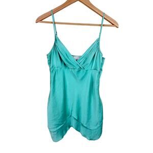 To The Max Silk V-Neck Babydoll Cami Top Womens Size 6 Y2K Retro Fairycore 2000s